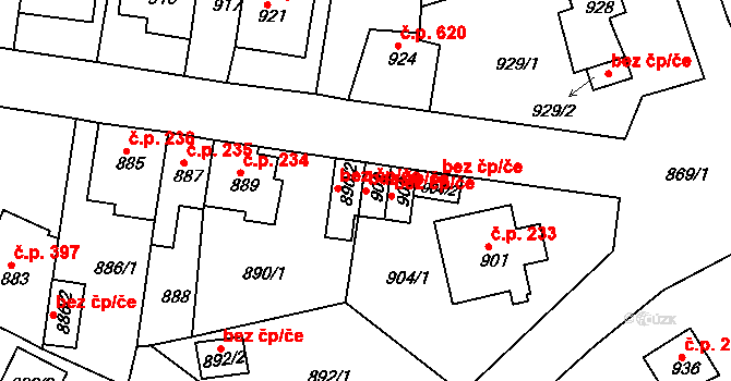 Proboštov 47323639 na parcele st. 902 v KÚ Proboštov u Teplic, Katastrální mapa