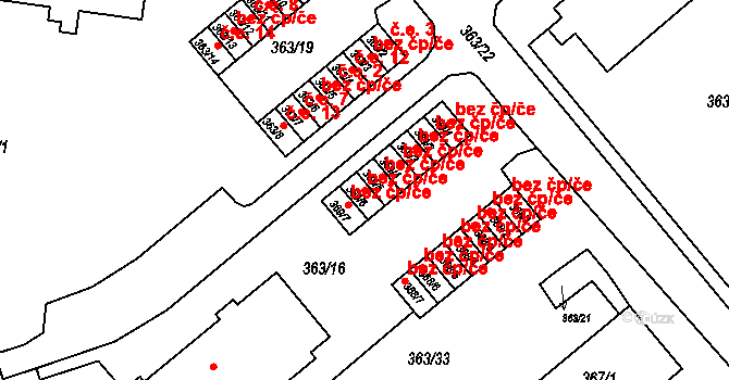Rousínov 49707639 na parcele st. 369/6 v KÚ Rousínov u Vyškova, Katastrální mapa