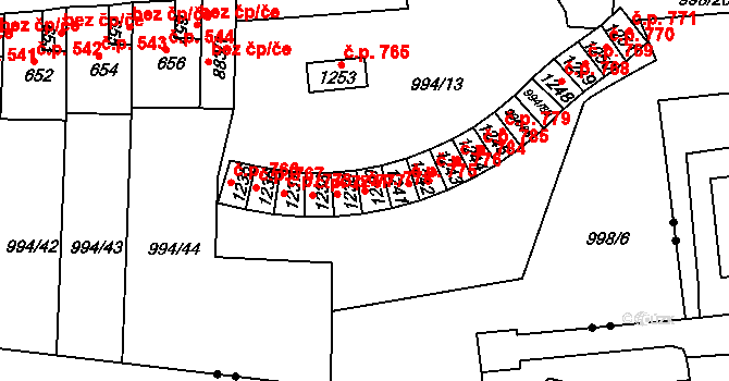 Bohosudov 778, Krupka na parcele st. 1240 v KÚ Bohosudov, Katastrální mapa