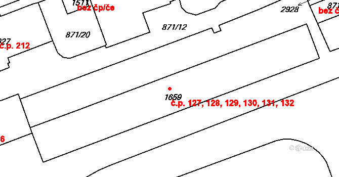 Latrán 127,128,129,130,131,, Český Krumlov na parcele st. 1659 v KÚ Český Krumlov, Katastrální mapa