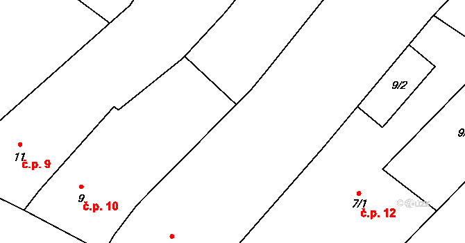 Ohrazenice 11, Jaroměřice nad Rokytnou na parcele st. 8 v KÚ Ohrazenice na Moravě, Katastrální mapa