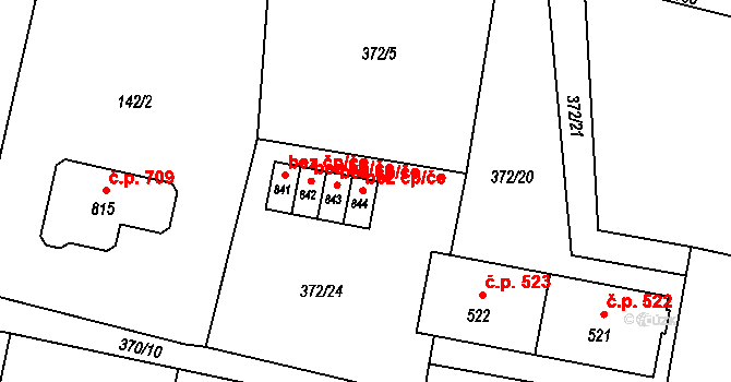 Mořkov 41782640 na parcele st. 844 v KÚ Mořkov, Katastrální mapa