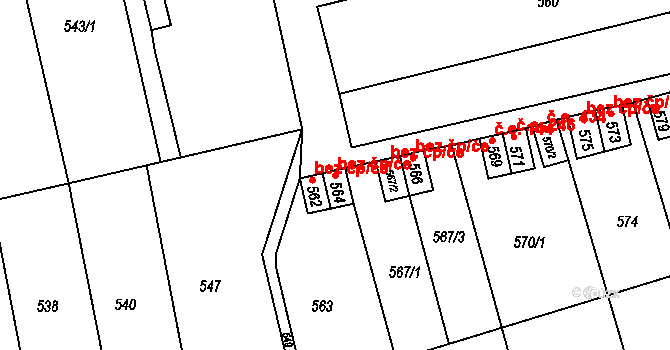 Velké Opatovice 41921640 na parcele st. 564 v KÚ Velké Opatovice, Katastrální mapa