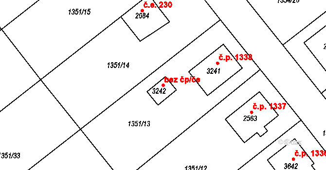 Dobříš 44426640 na parcele st. 3242 v KÚ Dobříš, Katastrální mapa