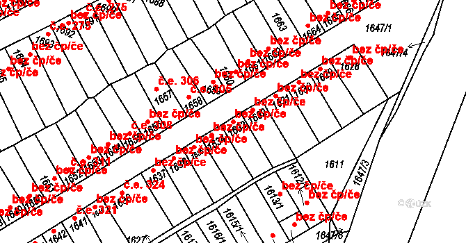 Prušánky 44814640 na parcele st. 1633 v KÚ Prušánky, Katastrální mapa