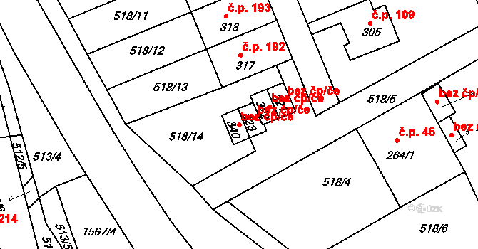 Ohnišov 50165640 na parcele st. 340 v KÚ Ohnišov, Katastrální mapa