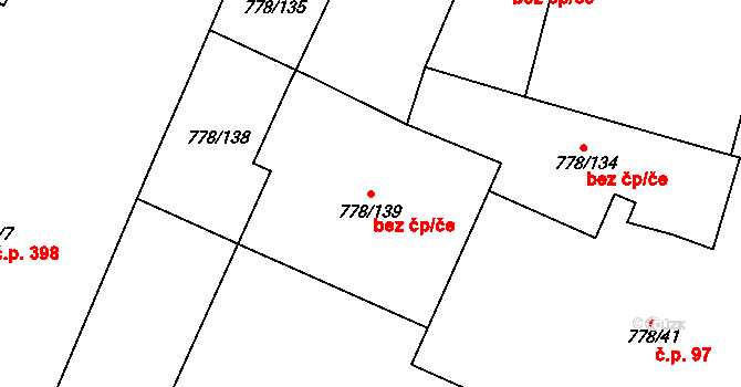 Dolní Rychnov 80535640 na parcele st. 778/139 v KÚ Dolní Rychnov, Katastrální mapa