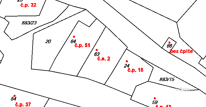 Janovická Lhota 60, Uhlířské Janovice na parcele st. 63 v KÚ Janovická Lhota, Katastrální mapa