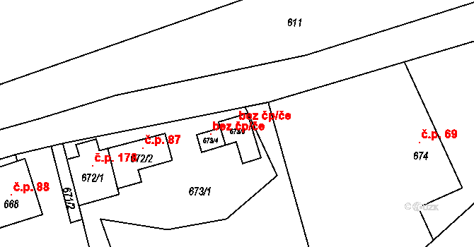 Trnávka 121317641 na parcele st. 673/3 v KÚ Trnávka u Nového Jičína, Katastrální mapa