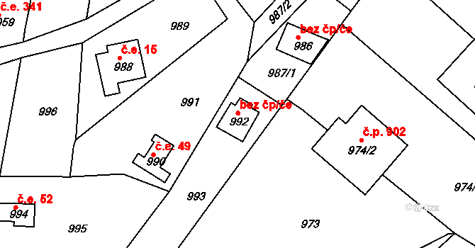 Veverská Bítýška 45, Katastrální mapa
