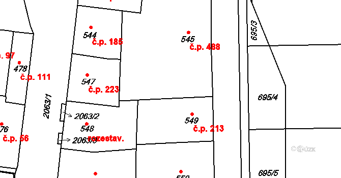 Košíře 189, Praha, Katastrální mapa