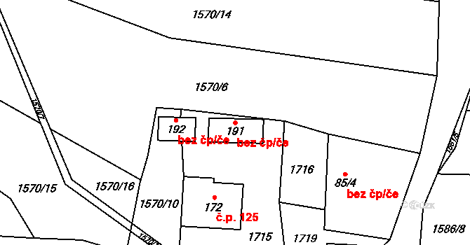 Rokytnice 42273641 na parcele st. 191 v KÚ Kochavec, Katastrální mapa