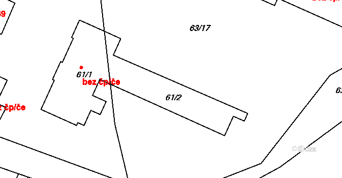 Míčov-Sušice 43720641 na parcele st. 61/2 v KÚ Sušice, Katastrální mapa
