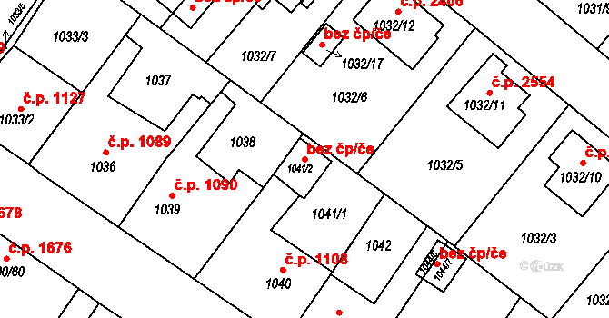 Opava 43789641 na parcele st. 1041/2 v KÚ Opava-Předměstí, Katastrální mapa