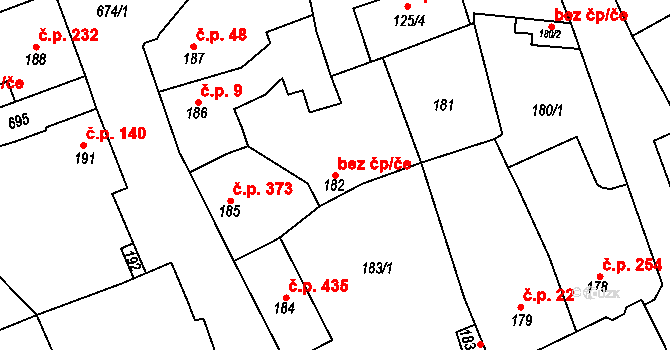 Svatava 44379641 na parcele st. 182 v KÚ Svatava, Katastrální mapa
