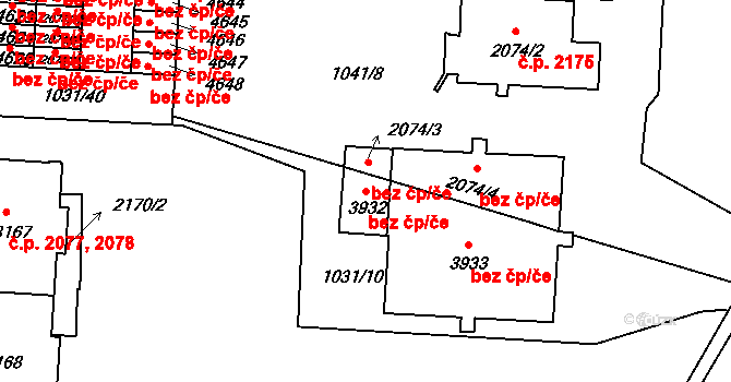 Nymburk 46286641 na parcele st. 3932 v KÚ Nymburk, Katastrální mapa