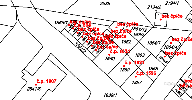 Litoměřice 47617641 na parcele st. 1861/5 v KÚ Litoměřice, Katastrální mapa