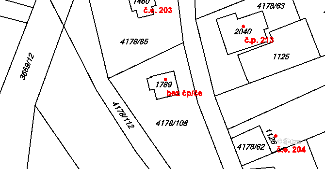 Morávka 745 na parcele st. 1789 v KÚ Morávka, Katastrální mapa
