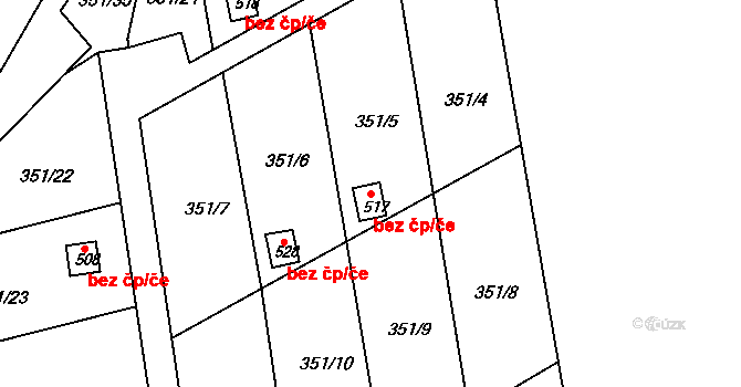 Broumov 48398641 na parcele st. 517 v KÚ Velká Ves u Broumova, Katastrální mapa
