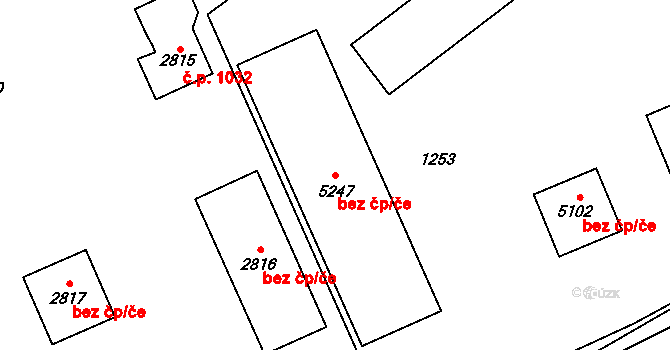 Dvůr Králové nad Labem 48589641 na parcele st. 5247 v KÚ Dvůr Králové nad Labem, Katastrální mapa