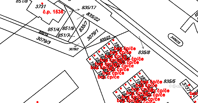 Ústí nad Orlicí 48624641 na parcele st. 1859 v KÚ Ústí nad Orlicí, Katastrální mapa