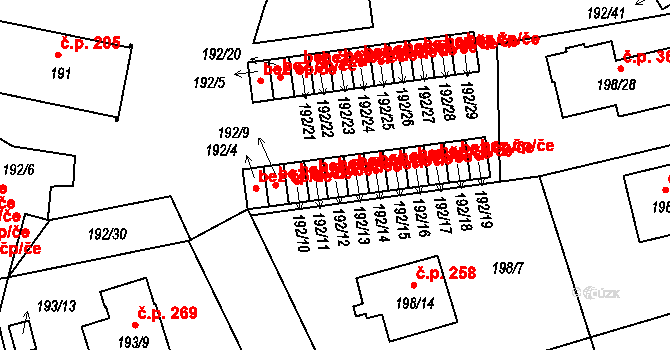 Křemže 50295641 na parcele st. 192/12 v KÚ Křemže, Katastrální mapa