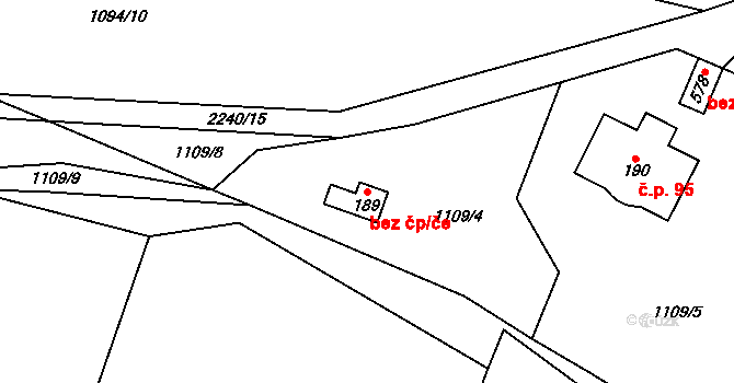 Týnec nad Sázavou 50382641 na parcele st. 189 v KÚ Pecerady, Katastrální mapa