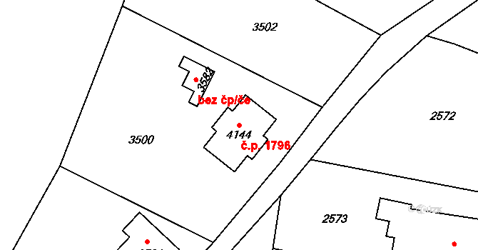 Humpolec 1796 na parcele st. 4144 v KÚ Humpolec, Katastrální mapa