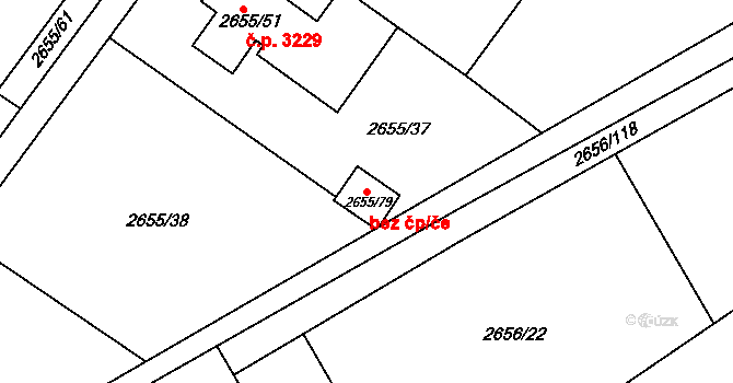 Teplice 88867641 na parcele st. 2655/79 v KÚ Teplice, Katastrální mapa