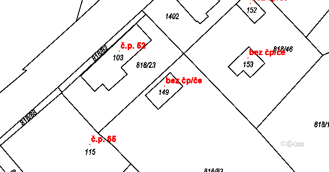 Skorkov 96235641 na parcele st. 149 v KÚ Skorkov u Herálce, Katastrální mapa