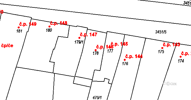 Lysá nad Labem 146 na parcele st. 178 v KÚ Lysá nad Labem, Katastrální mapa