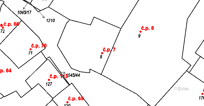 Staňkov II 7, Staňkov na parcele st. 8 v KÚ Staňkov-ves, Katastrální mapa