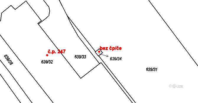 Boršov nad Vltavou 40511642 na parcele st. 639/34 v KÚ Boršov nad Vltavou, Katastrální mapa