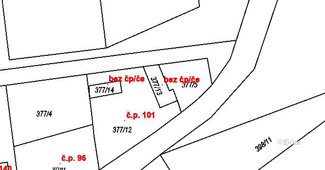 Dolní Nětčice 48328642 na parcele st. 377/13 v KÚ Dolní Nětčice, Katastrální mapa