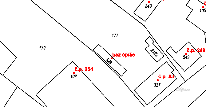 Kelč 53998642 na parcele st. 523 v KÚ Kelč-Nové Město, Katastrální mapa