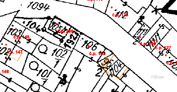 Žiželice 143 na parcele st. 106 v KÚ Žiželice nad Cidlinou, Katastrální mapa