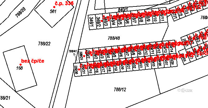 Janov 178, Litvínov na parcele st. 289/3 v KÚ Janov u Litvínova, Katastrální mapa