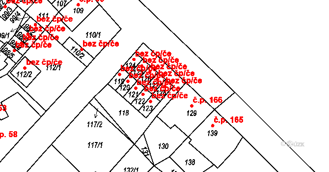 Bystřany 41474643 na parcele st. 128 v KÚ Bystřany, Katastrální mapa