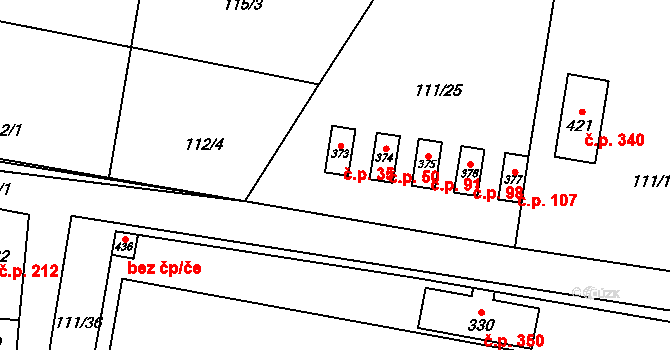 Kostelany nad Moravou 35 na parcele st. 373 v KÚ Kostelany nad Moravou, Katastrální mapa