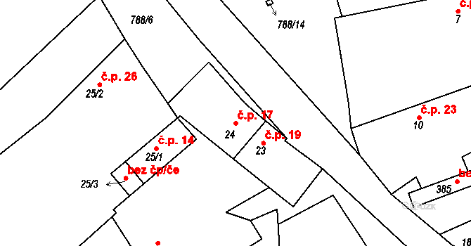 Štíhlice 17 na parcele st. 24 v KÚ Štíhlice, Katastrální mapa