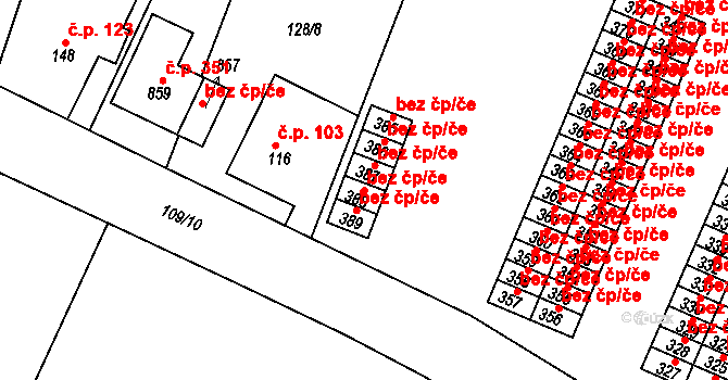 Františkovy Lázně 82316643 na parcele st. 388 v KÚ Horní Lomany, Katastrální mapa