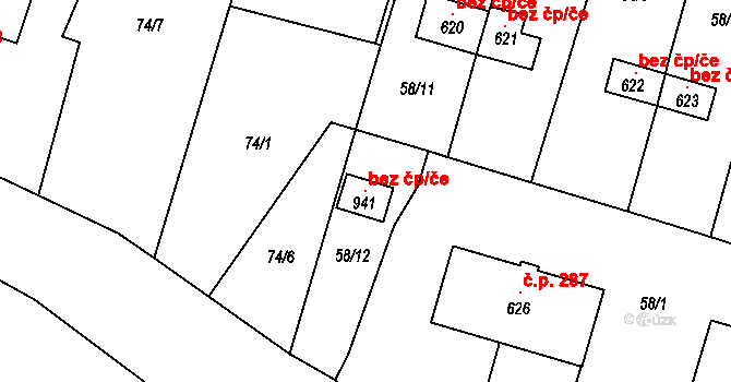 Opatov 97470643 na parcele st. 941 v KÚ Opatov v Čechách, Katastrální mapa
