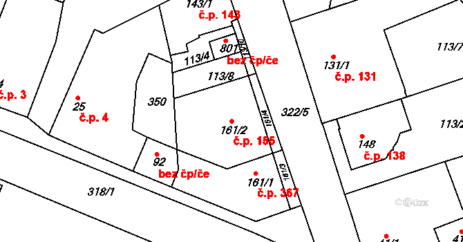 Litol 155, Lysá nad Labem na parcele st. 161/2 v KÚ Litol, Katastrální mapa