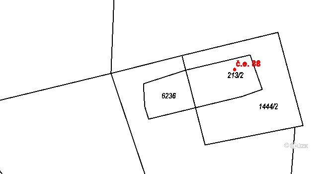 Horní Bečva 39568644 na parcele st. 213/1 v KÚ Horní Bečva, Katastrální mapa