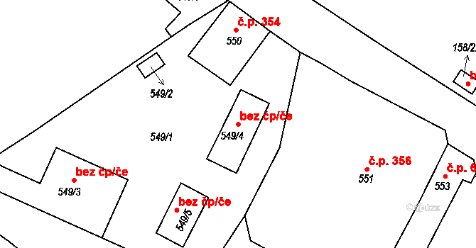 Lovosice 41222644 na parcele st. 549/4 v KÚ Lovosice, Katastrální mapa