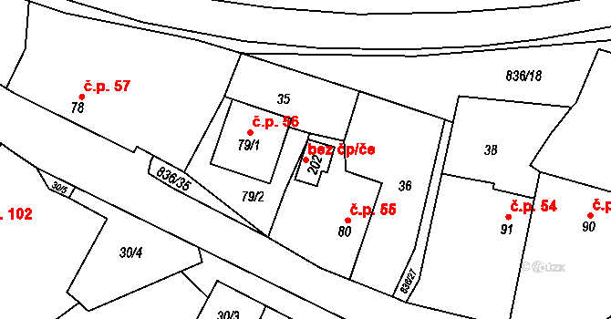 Nemyčeves 45967644 na parcele st. 202 v KÚ Nemyčeves, Katastrální mapa