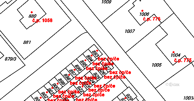 Rýmařov 46592644 na parcele st. 893 v KÚ Rýmařov, Katastrální mapa