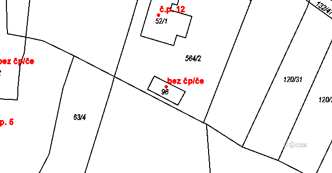 Opařany 47095644 na parcele st. 96 v KÚ Skrýchov u Opařan, Katastrální mapa