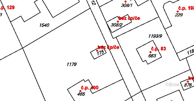 Dobřív 49566644 na parcele st. 175 v KÚ Dobřív, Katastrální mapa
