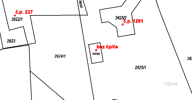 Dolní Lutyně 77459644 na parcele st. 2625/3 v KÚ Dolní Lutyně, Katastrální mapa